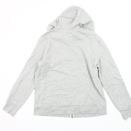 The White Company Women's Grey Hooded Jacket Size 14