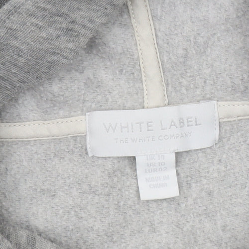 The White Company Women's Grey Hooded Jacket Size 14