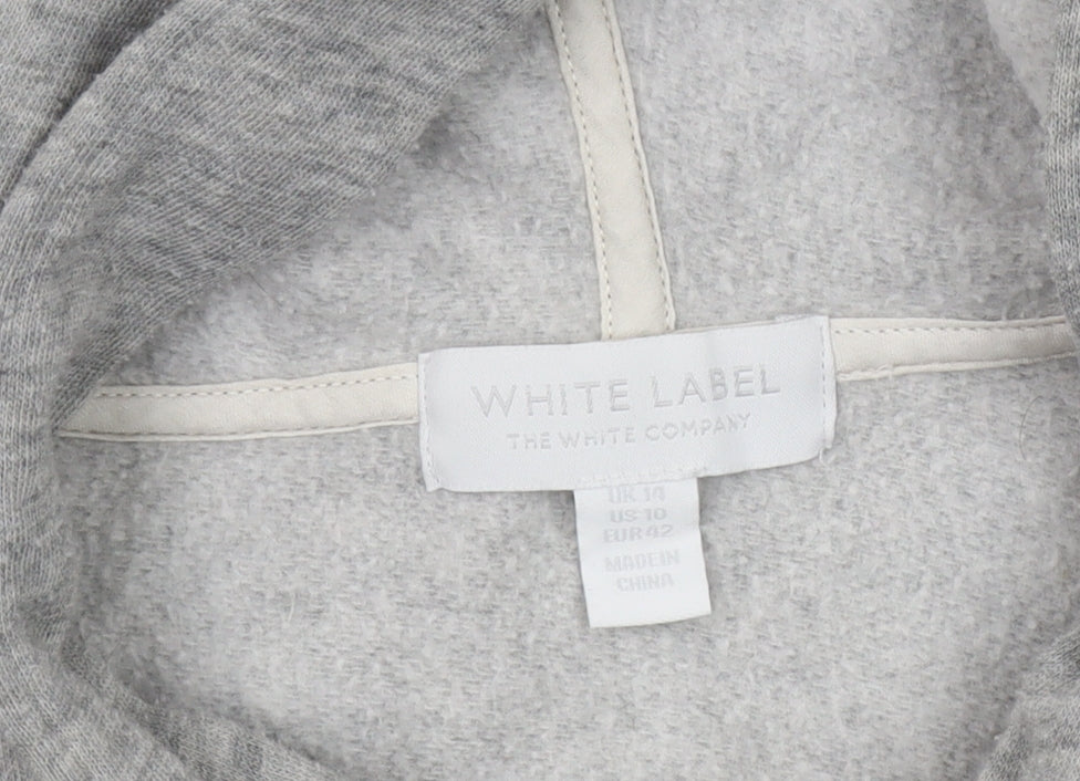 The White Company Women's Grey Hooded Jacket Size 14