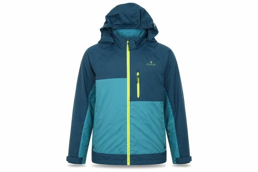 Front view of Hi Gear women’s blue 3-in-1 waterproof jacket 32