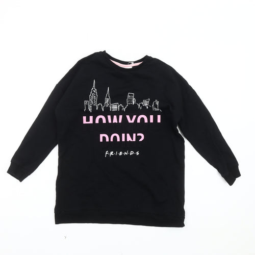 Friends Girls Black Graphic Print Sweatshirt 5-6 Years