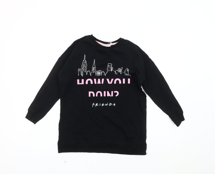 Friends Girls Black Graphic Print Sweatshirt 5-6 Years