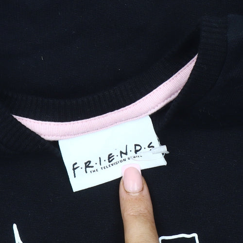 Friends Girls Black Graphic Print Sweatshirt 5-6 Years
