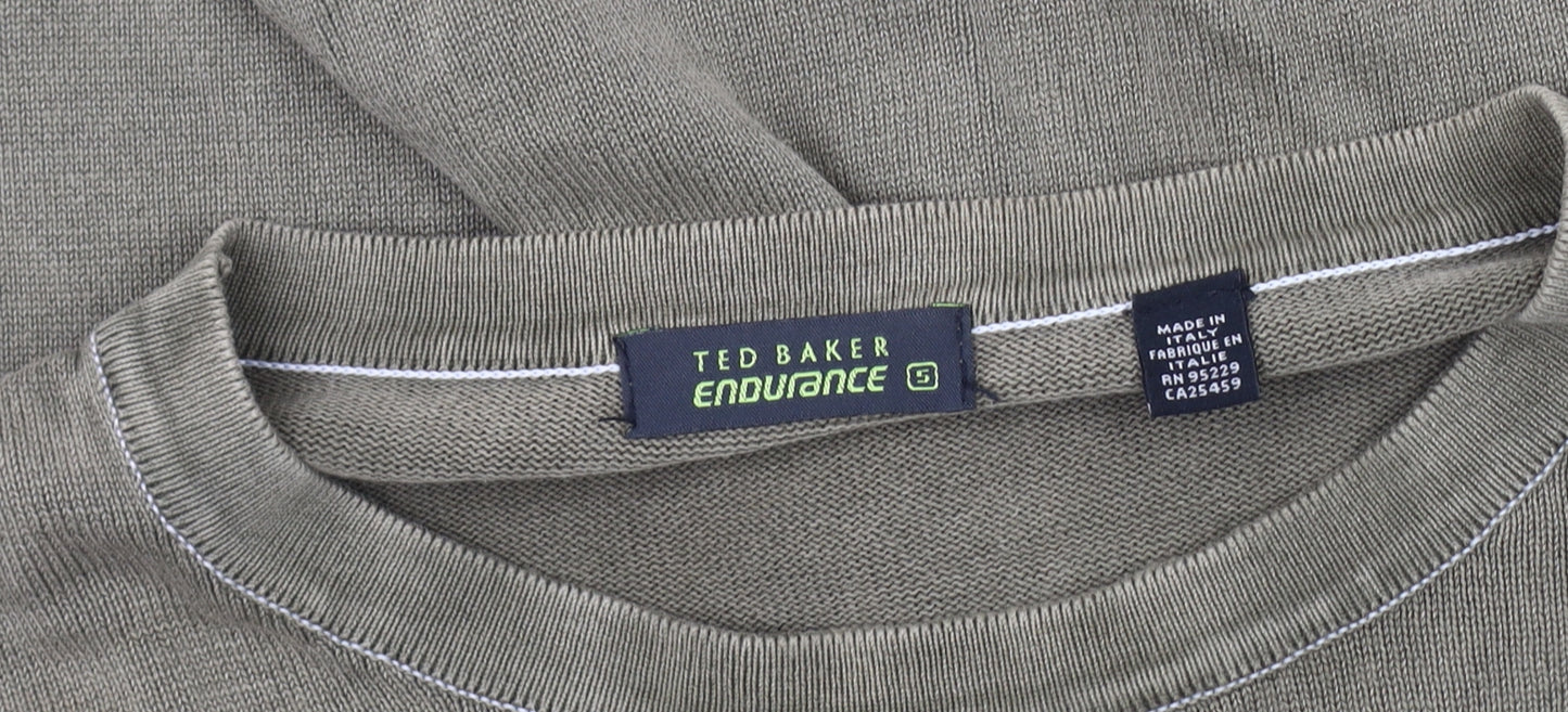 Ted Baker Men's Green Cotton Sweatshirt S