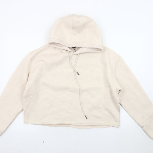 Lounge Women’s Beige Hoodie, Large, Cotton Blend