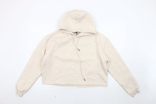 Lounge Women’s Beige Hoodie, Large, Cotton Blend