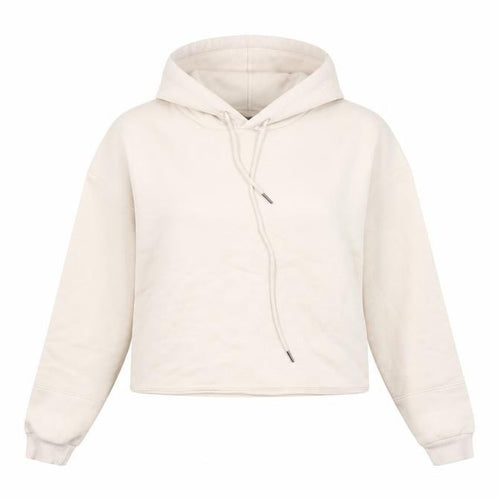 Lounge Women’s Beige Hoodie, Large, Cotton Blend