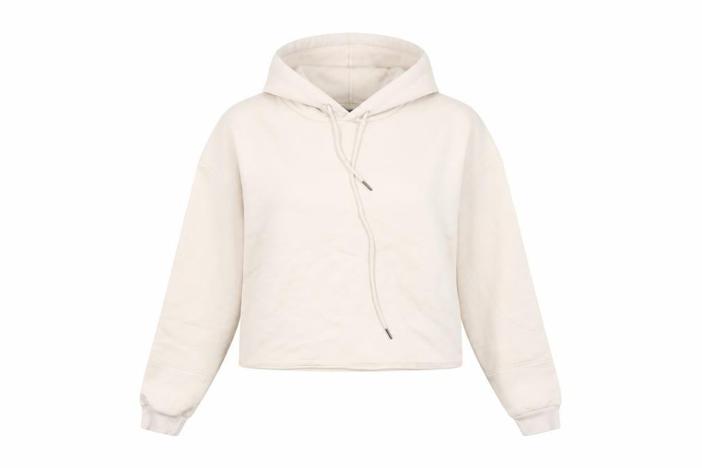 Lounge Women’s Beige Hoodie, Large, Cotton Blend