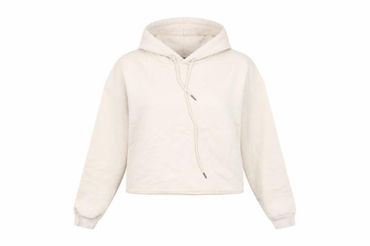 Lounge Women’s Beige Hoodie, Large, Cotton Blend