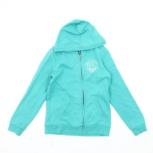 Roxy Girls Blue Hooded Jacket - Size 10, Winter Favourite