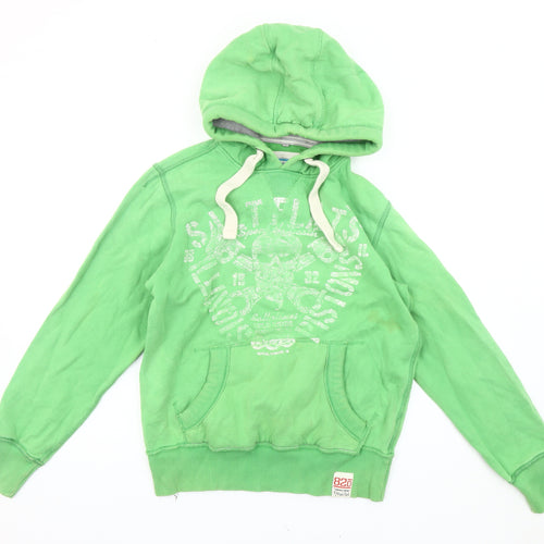 Next Men's Green Graphic Pullover Hoodie S