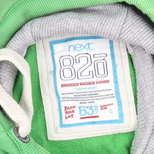 Next Men's Green Graphic Pullover Hoodie S