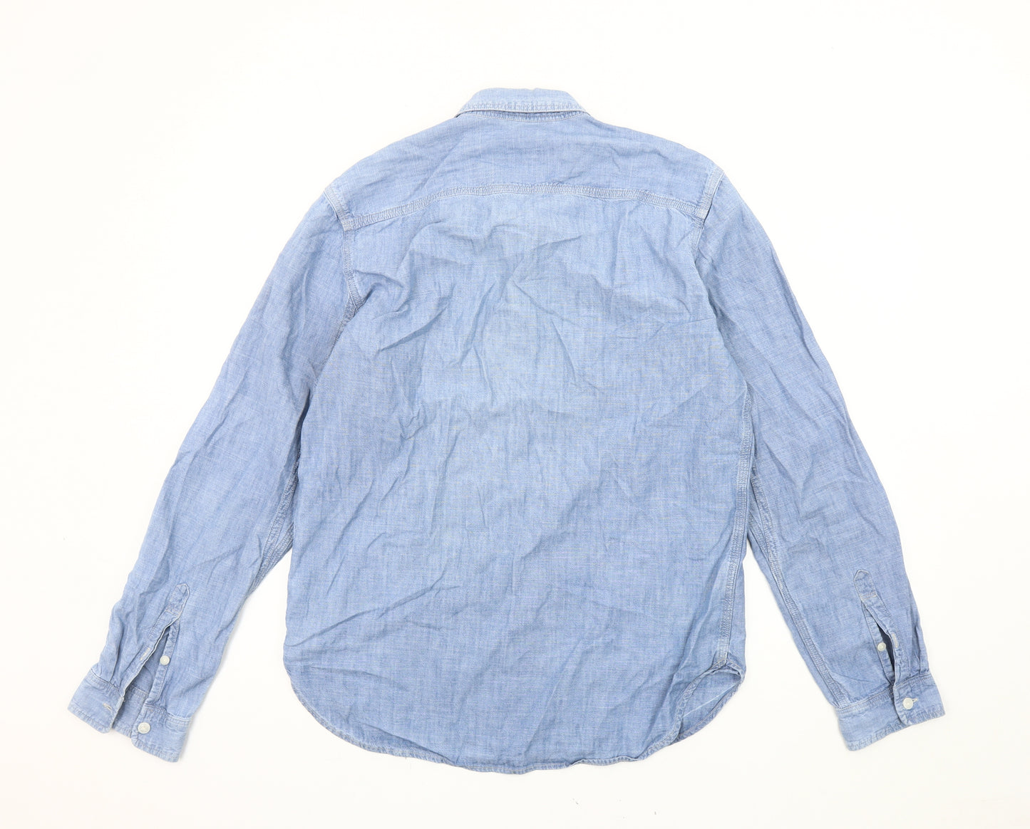Gap Men's Blue M Chambray Button-Up Shirt