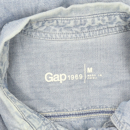Gap Men's Blue M Chambray Button-Up Shirt