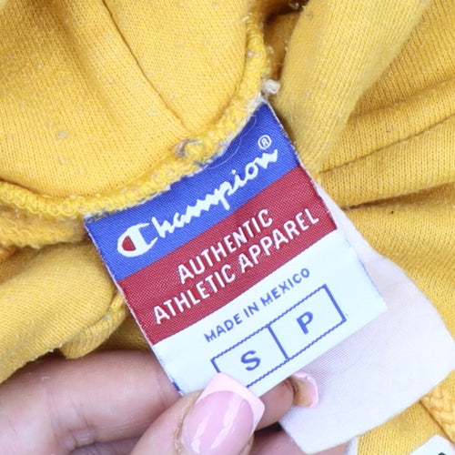 Champion Men's Yellow Pullover Hoodie Size S