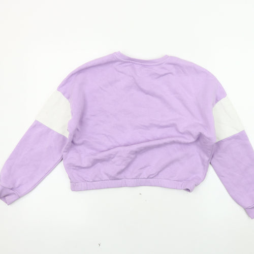 Marks and Spencer Girls Purple Pullover Sweatshirt, 11-12 Years