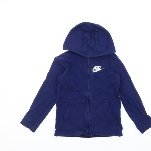 Nike Boys Blue Basic Jacket with Hood - Size S