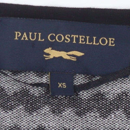 Paul Costelloe Black Chevron Sheath Dress XS Women