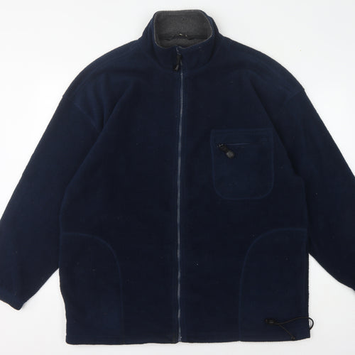 BHS Men's Blue Fleece Zip Jacket XL Casual