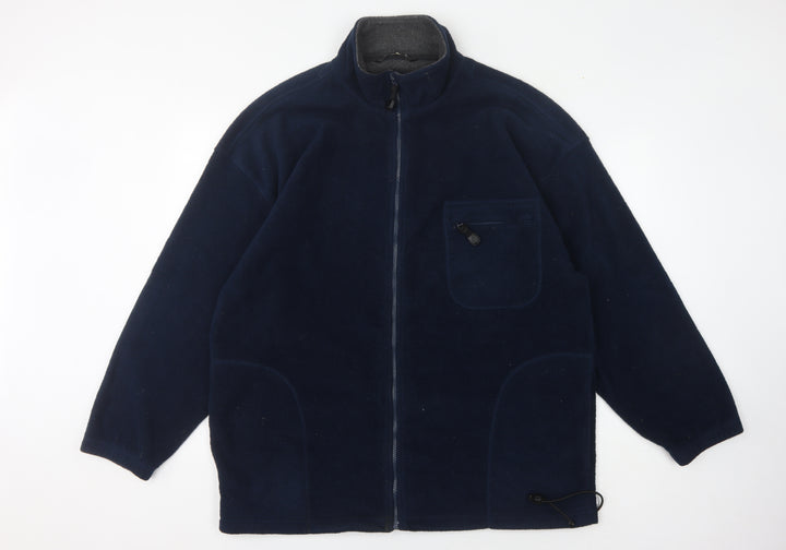 BHS Men's Blue Fleece Zip Jacket XL Casual