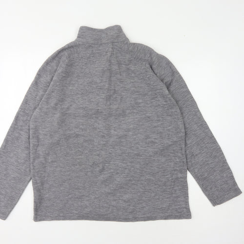 Mountain Warehouse Unisex Grey 1/4 Zip Fleece Sweatshirt L