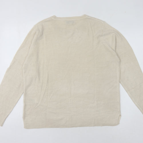 Marks & Spencer Women's Beige Pullover Jumper Size 14