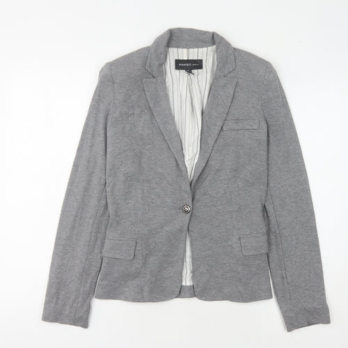 Mango Women Grey XS Classic Blazer