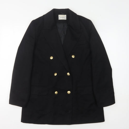 Robe Women's Black Double-Breasted Blazer, Size 12