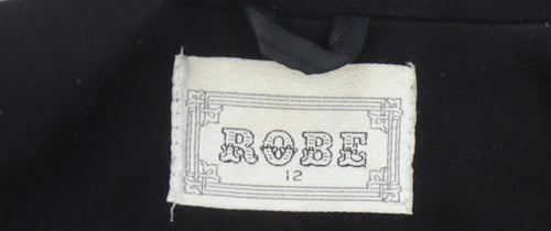 Robe Women's Black Double-Breasted Blazer, Size 12