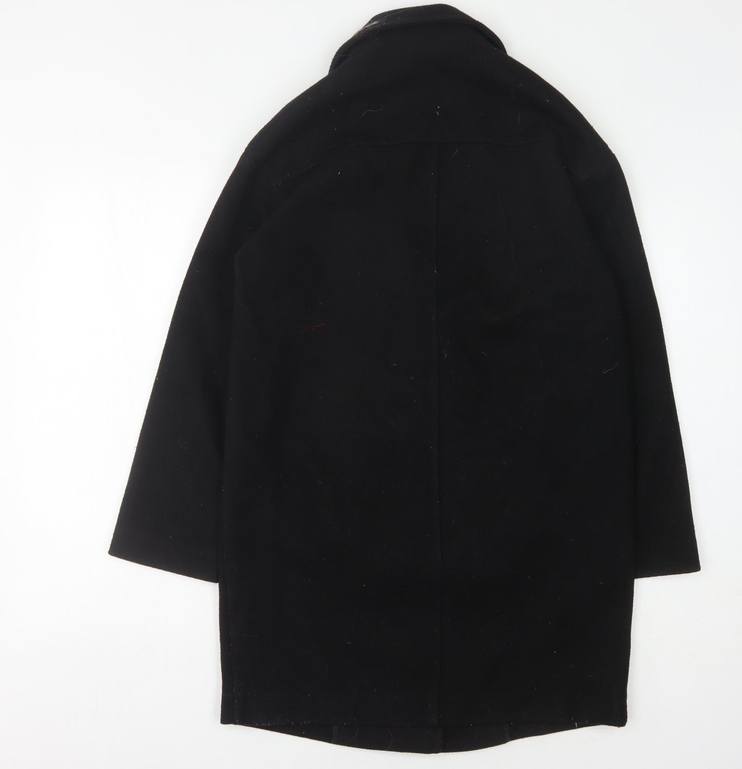 Topshop Women's Black Overcoat Size 8 Elegant Classic