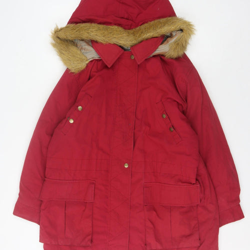 Island Republic Red Women's Parka Coat M