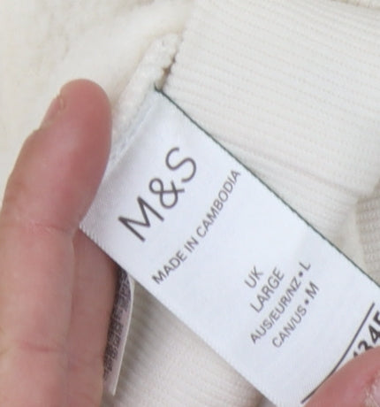 Marks and Spencer Women Ivory Sweatshirt L