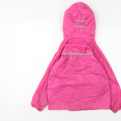 Dry Kids Girls Pink Lightweight Waterproof Rain Coat 5-6 Years