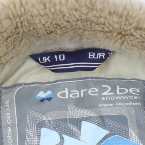 Dare 2b Women's Beige Fur Trim Jacket Size 10