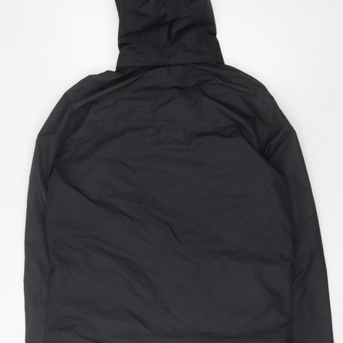 Decathlon Men's Black XL Parka Jacket, Hooded, Waterproof