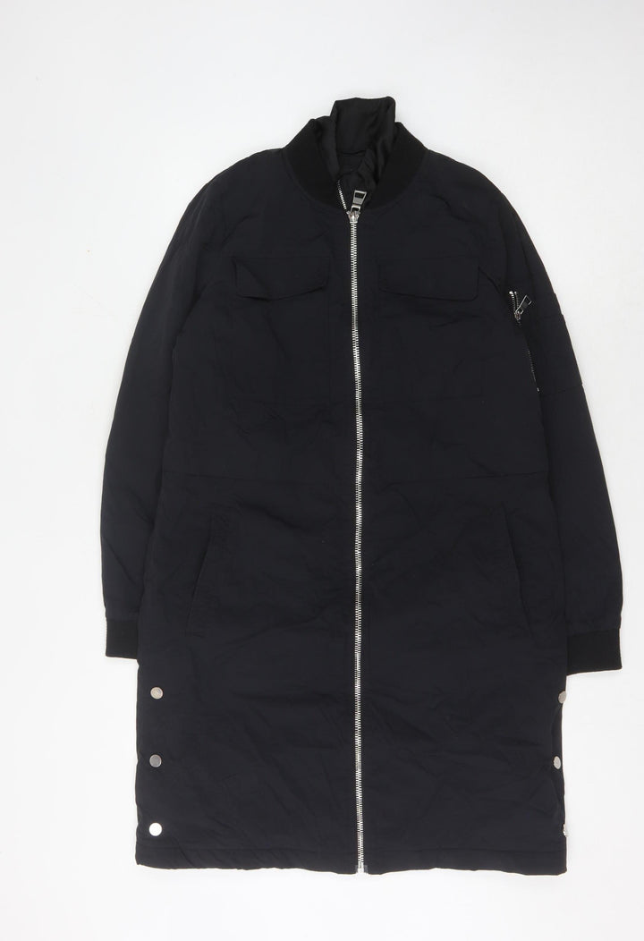 Next Women's Black Bomber Jacket, Size 10, Long & Casual