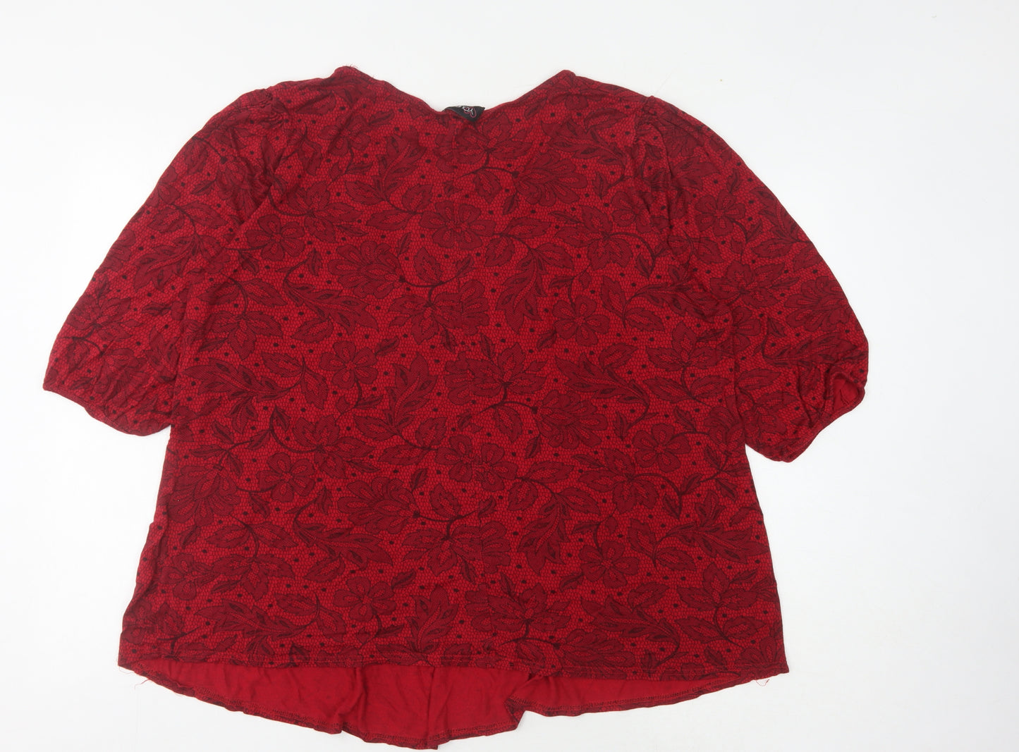 Yours Women's Plus Size Red Floral Blouse, Size 24