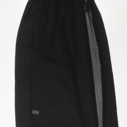 ASOS Women's Black Wrap Midi Skirt - Size 8