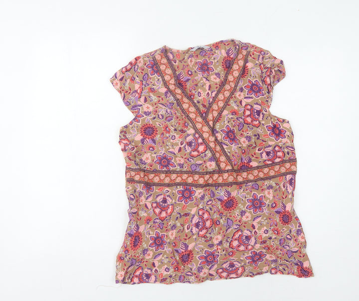 Joanna Hope Women's Floral Viscose Blouse Size 16