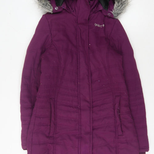 Gelert Women's Purple Hooded Winter Coat Size 8