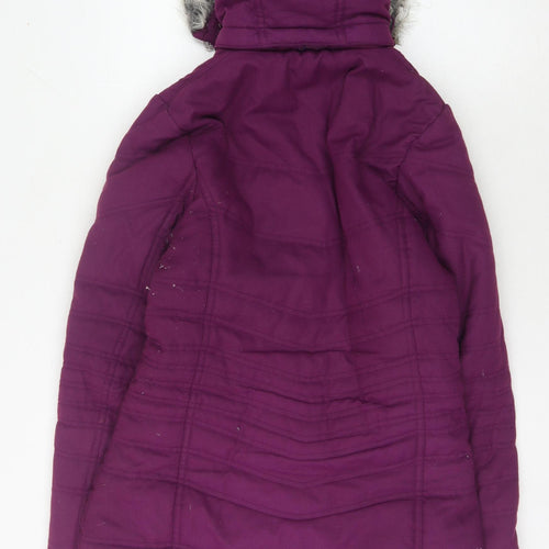Gelert Women's Purple Hooded Winter Coat Size 8
