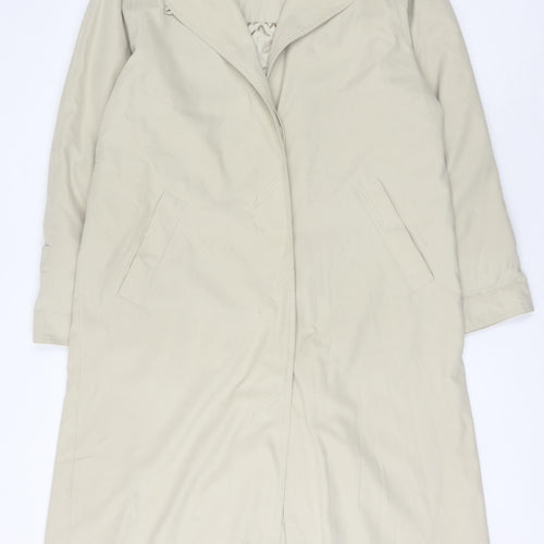 Telemac Women's Beige Trench Coat M Casual Long Sleeve