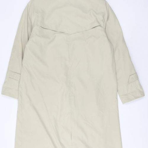 Telemac Women's Beige Trench Coat M Casual Long Sleeve