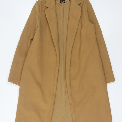 Zara Women's Beige Polyester Overcoat M