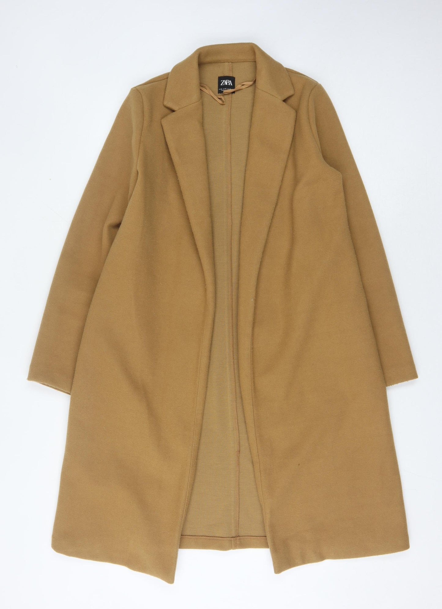 Zara Women's Beige Polyester Overcoat M