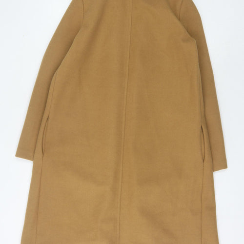 Zara Women's Beige Polyester Overcoat M