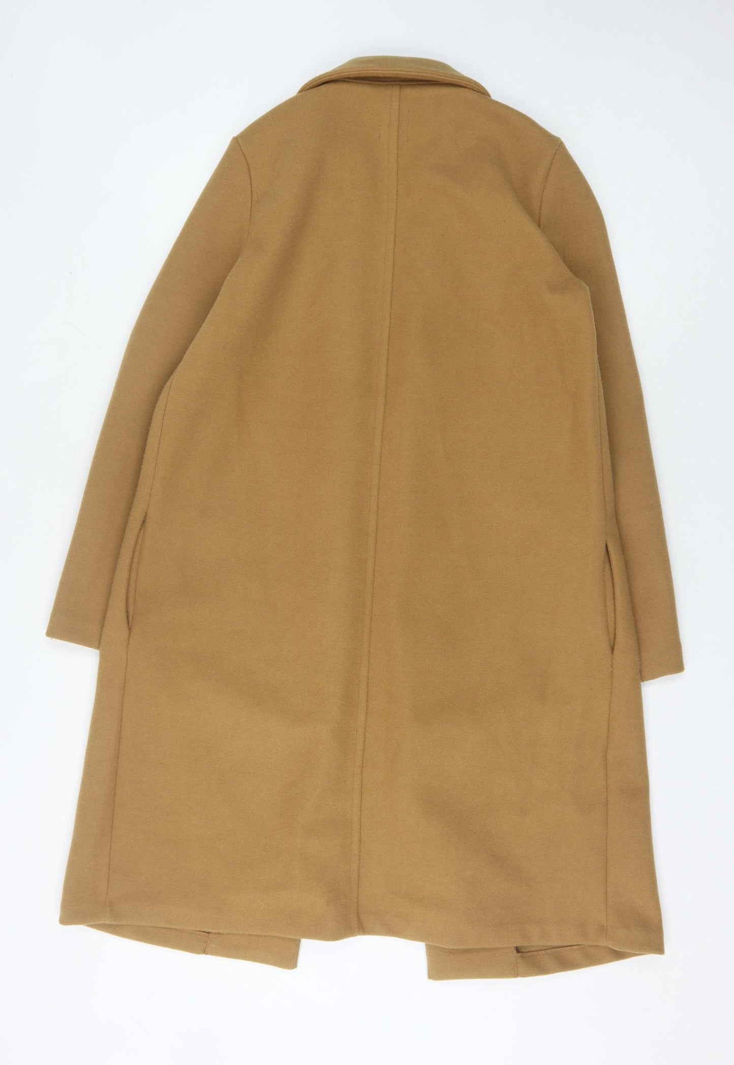 Zara Women's Beige Polyester Overcoat M