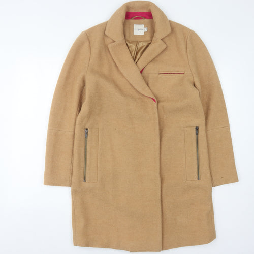 ASOS Women's Beige Wool Overcoat UK 10 Petite