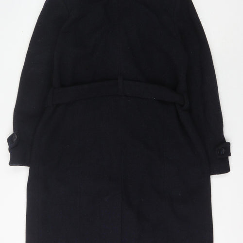 Next Women's Black Belted Overcoat Size 18