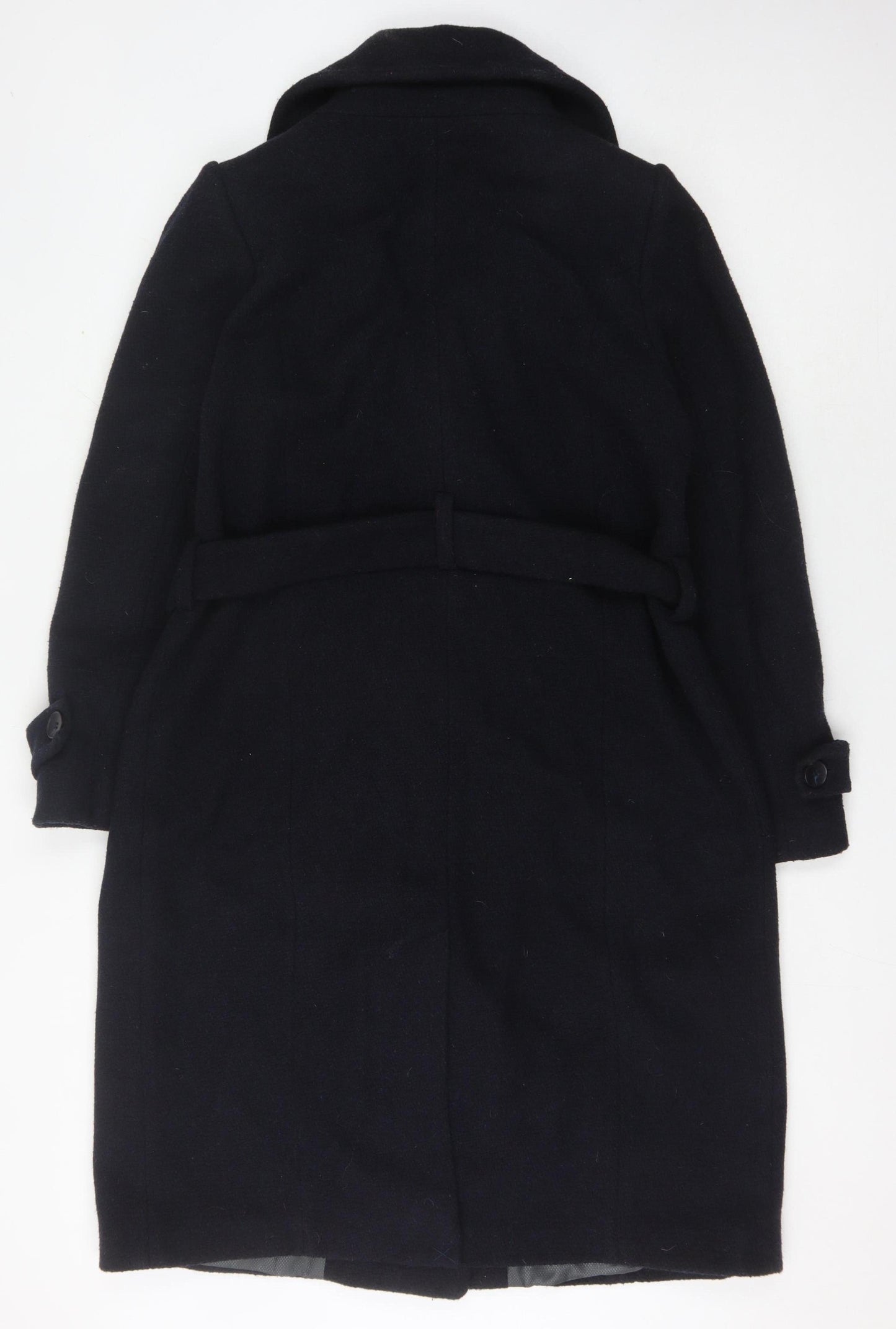 Next Women's Black Belted Overcoat Size 18